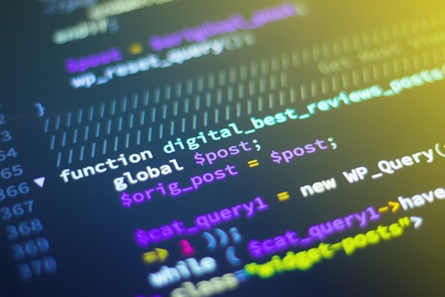 Modern website design on a screen