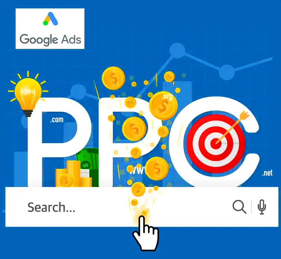 Google Ads analytics on a laptop screen