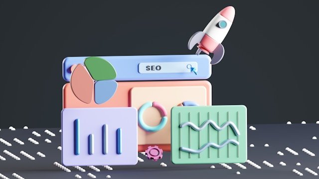 Modern website design on a screen