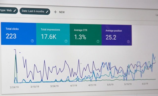 Modern website design on a screen